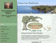 Tablet Screenshot of naturecoastrealestate.info